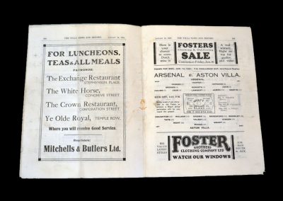 Arsenal v Aston Villa 14.01.1931 - FA Cup 3rd Round Replay