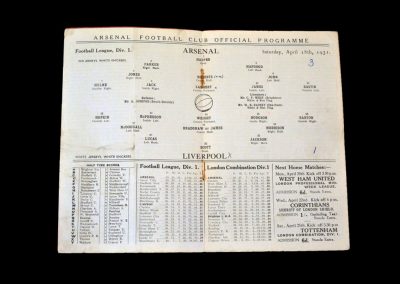 Arsenal v Liverpool 18.04.1931