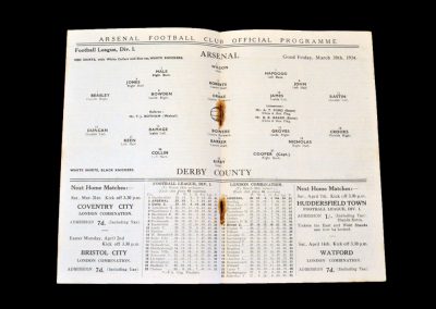 Arsenal v Derby 30.03.1934