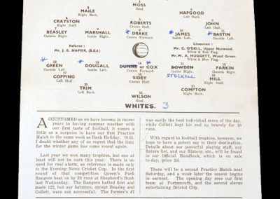 Reds v Whites 11.08.1934 (Practice Match)
