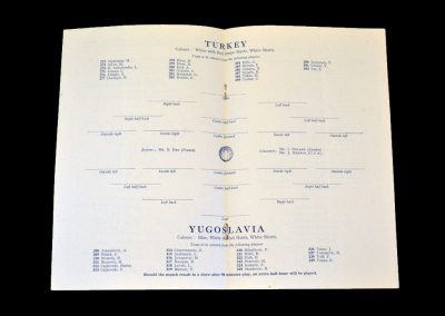 Turkey v Yugosalvia 05.08.1948