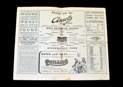 West Brom v Huddersfield 15.04.1950