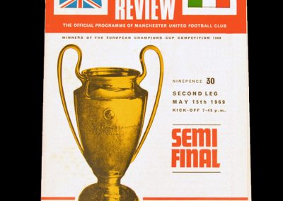 AC Milan v Man Utd 15.05.1969 - European Cup Semi Final 2nd Leg