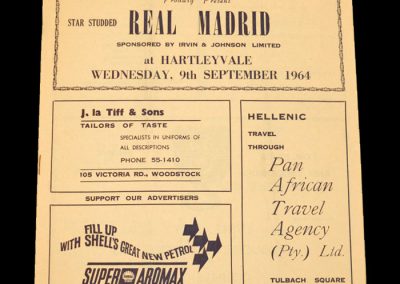 Hellenic (South Africa) v Real Madrid 09.09.1964