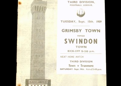 Grimsby v Swindon 15.09.1959