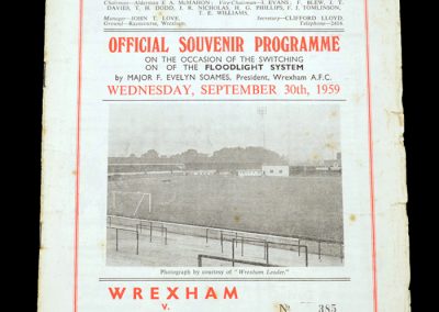 Wrexham v Swindon 30.09.1959