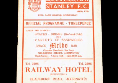 Accrington v Swindon 12.10.1959