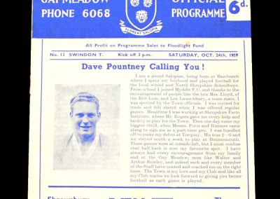Shrewsbury v Swindon 24.10.1959