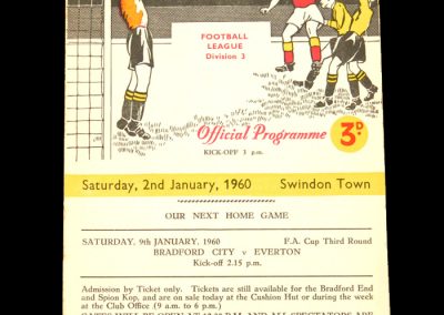 Bradford City v Swindon 02.01.1960