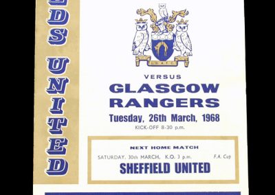 Leeds v Rangers 26.03.1968 - Inter Cities Fairs Cup Quarter Final 1st Leg (via CCTV)