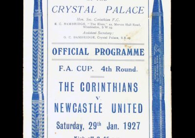 Corinthians v Newcastle 29.01.1927 - FA Cup 4th Round