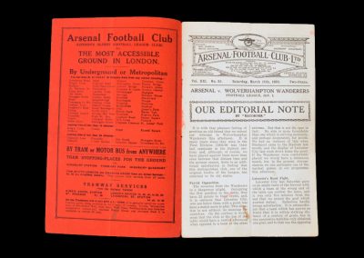 Arsenal v Wolves 18.03.1933