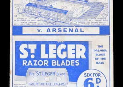 Sheff Wed v Arsenal 22.09.1934