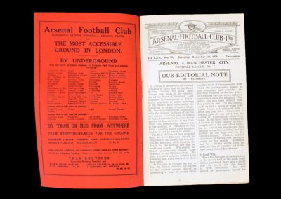 Arsenal v Man City 05.12.1936