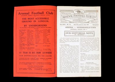 Arsenal v Huddersfield 02.01.1937