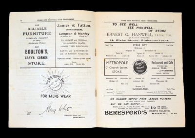 Stoke v Sunderland 27.03.1937