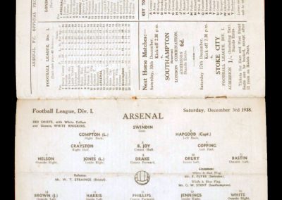 Arsenal v Birmingham 03.12.1938