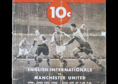 English Internationals v Man Utd 14.06.1950