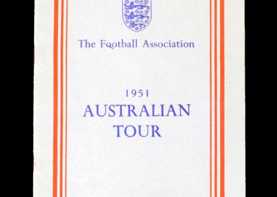 FA Report Australian Tour 1951