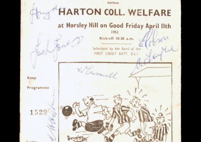 George Lillycrop's 11 v Harton 11.04.1952