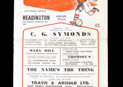 Kettering v Headington 16.03.1957