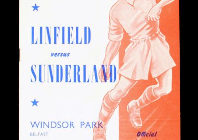 Linfield v Sunderland 13.08.1962 (Friendly)