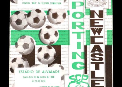 Newcastle v Sporting Lisbon 30.10.1968 2nd Round 1st Leg