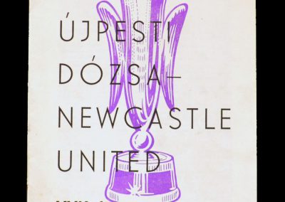 Newcastle v Ujpest Dozsa 11.06.1969 Final 2nd Leg 3-2