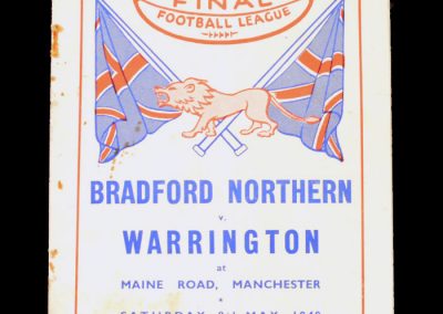 Warrington v Bradford Northern 08.05.1948 (Championship Final)