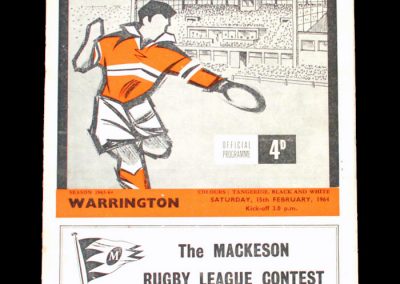 Blackpool v Warrington 15.02.1964 (1st appearance against them)