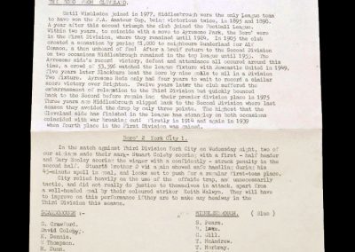 Scarbrough v Middlesbrough 10.08.1985 (friendly)