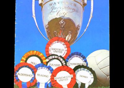 Man Utd v Reading 01.08.1970 - Watney Cup 1st Round