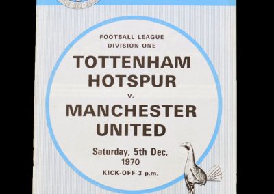 Spurs v Man Utd 05.12.1970