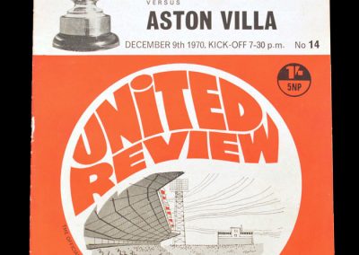 Man Utd v Aston Villa 09.12.1970 - League Cup Semi Final 1st Leg