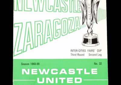 Newcastle v Real Zaragoza 15.01.1969 3rd Round 2nd Leg 2-1