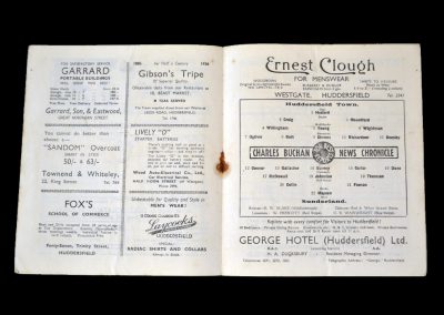Huddersfield v Sunderland 10.10.1936