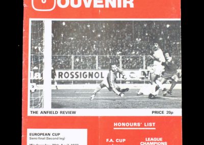 Liverpool v Zurich 20.04.1977 - European Cup Semi Final 2nd Leg