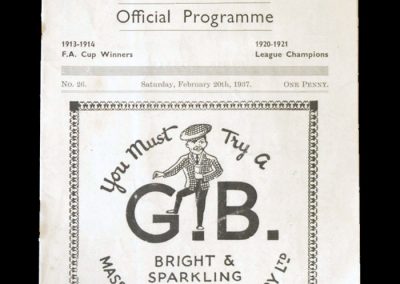Burnley v Arsenal 20.02.1937 (FA Cup 5th Round) 1-7