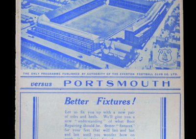 Everton v Portsmouth 17.09.1938