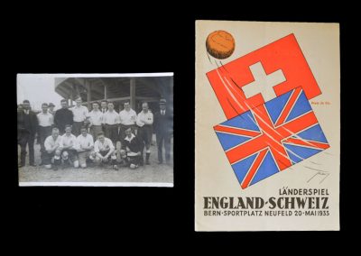 Switzerland v England 20.05.1933 (with photo)