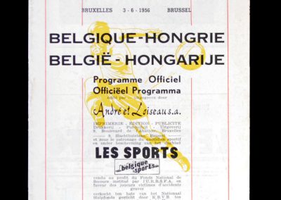 Belgium v Hungary 03.06.1956 (4-5)