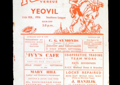 Kettering v Yeovil 11.02.1956 (debut)
