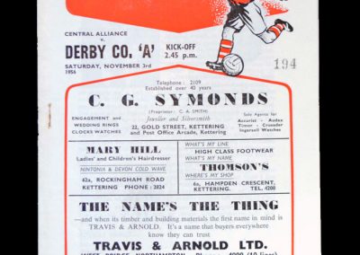 Kettering v Derby County A 03.11.1956