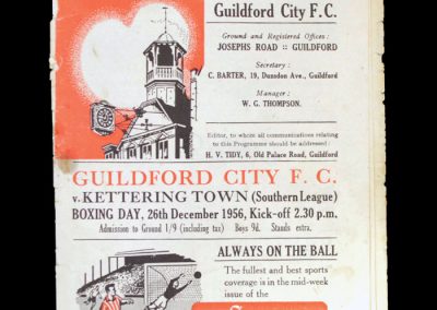 Guildford v Kettering 26.12.1956