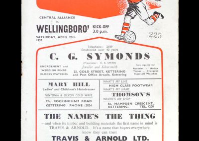 Kettering v Wellingborough 20.04.1957 (reserves)