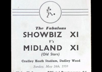 Showbiz 11 v Midland 11 24.05.1959 (Edwards memorial fund)