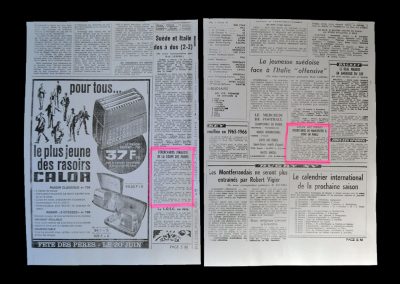 Ferencvaros v Man Utd 17.06.1965 (French newspaper reports)