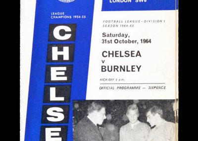 Chelsea v Burnley 31.10.1964 (tommy steele)