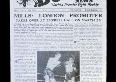 Boxing News 19.12.1951