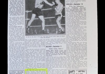 Krays Boxing Matches - Newspaper Cuttings